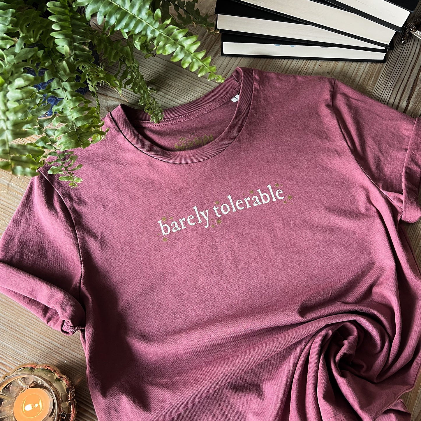 Barely Tolerable Text T-Shirt
