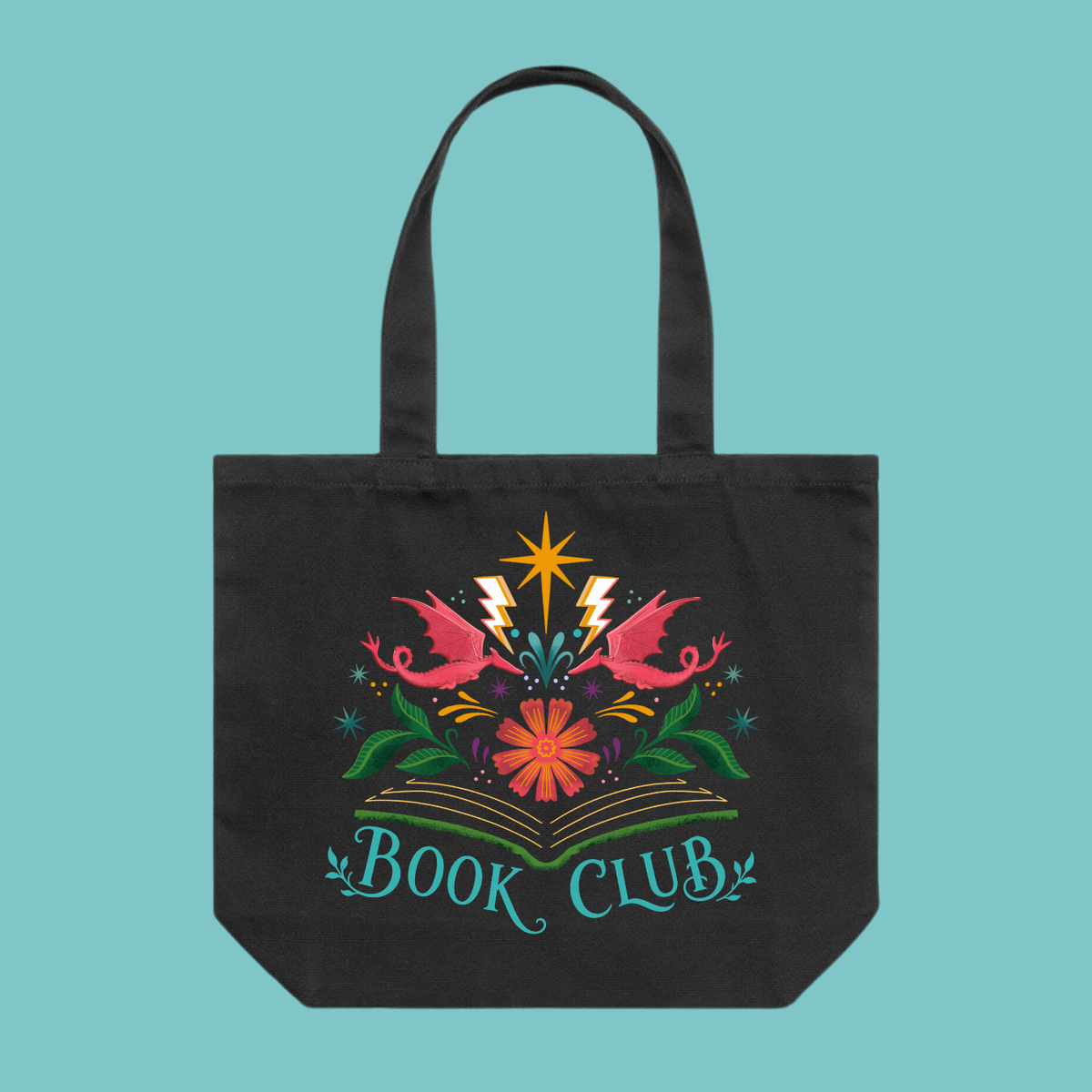 Book Club Shopper Bag - Black