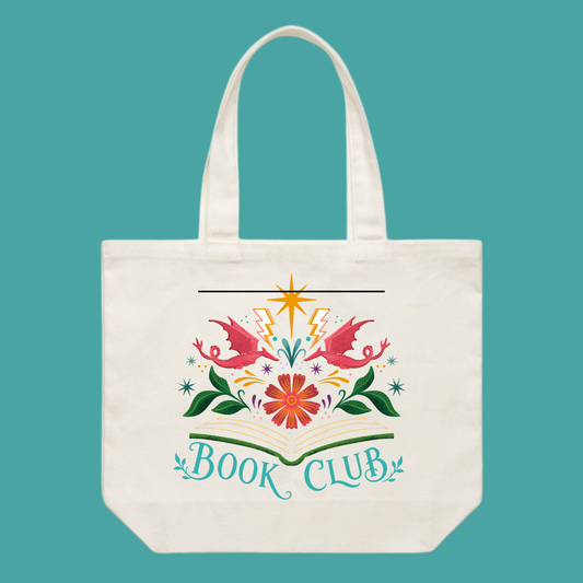 Book Club Shopper Bag - White