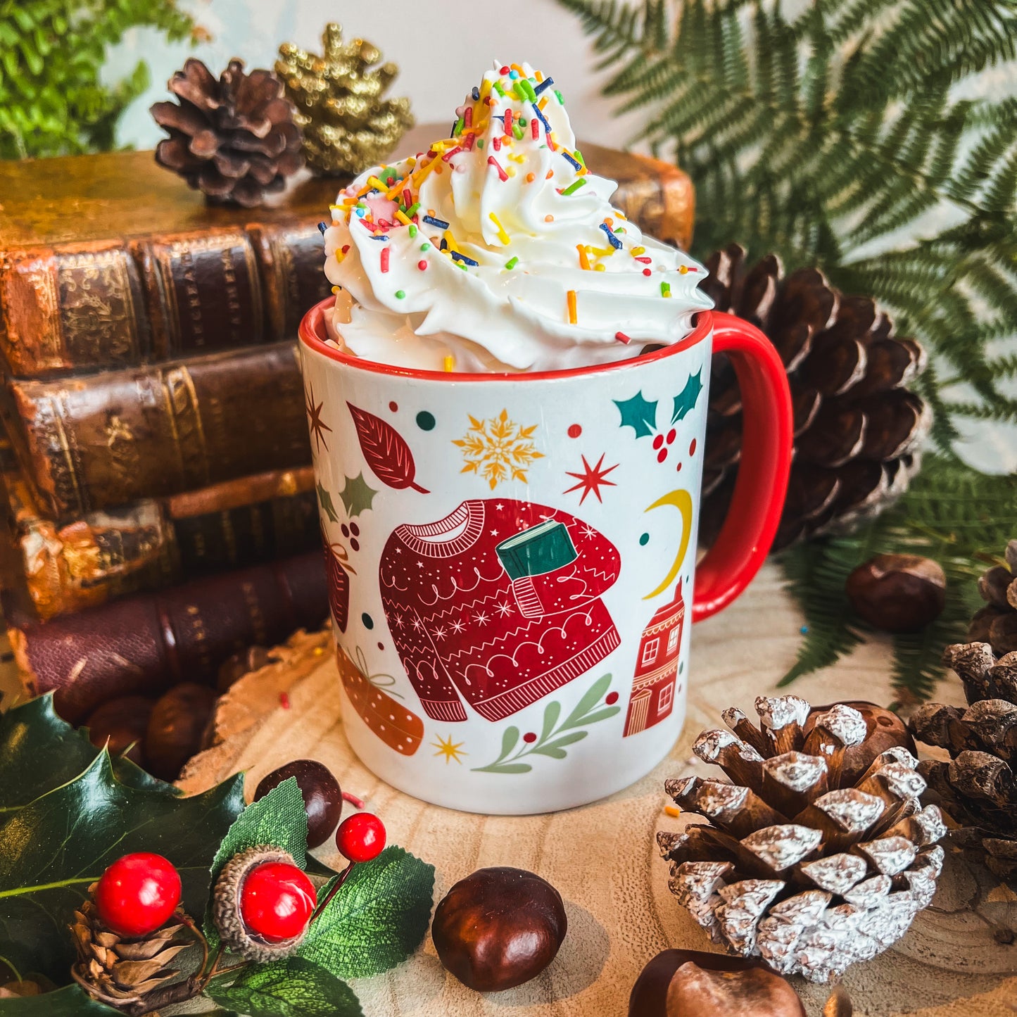 Bookish Christmas Mug