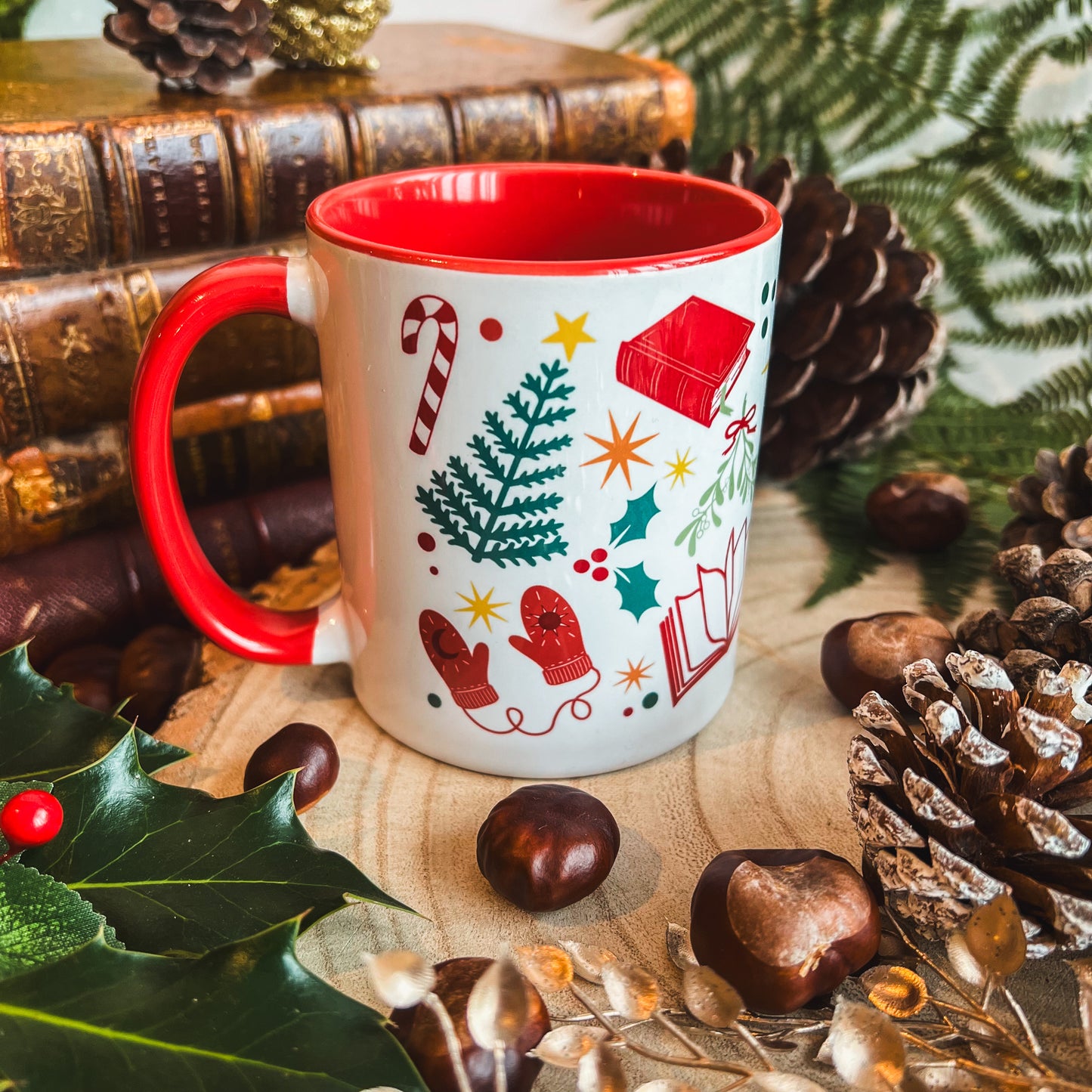 Bookish Christmas Mug