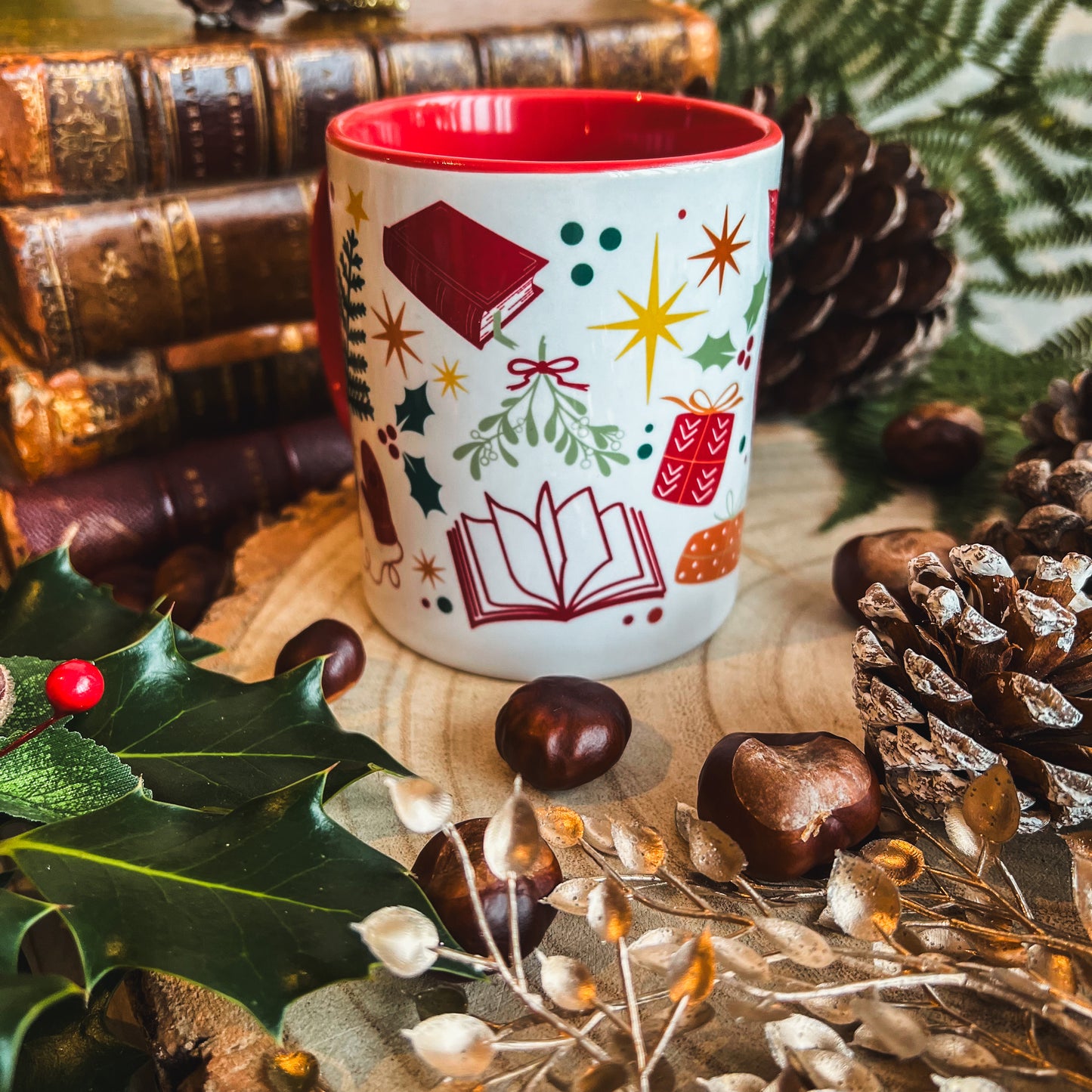Bookish Christmas Mug