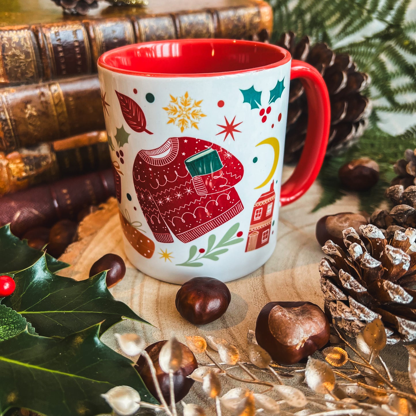 Bookish Christmas Mug