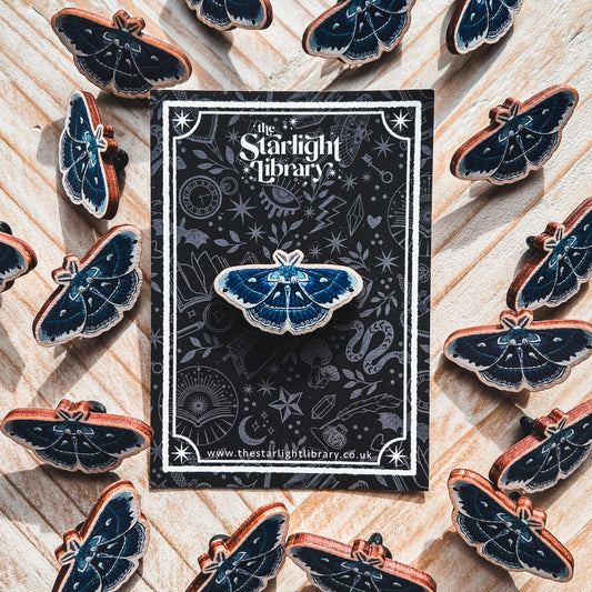 Midnight Moth Pin Badge