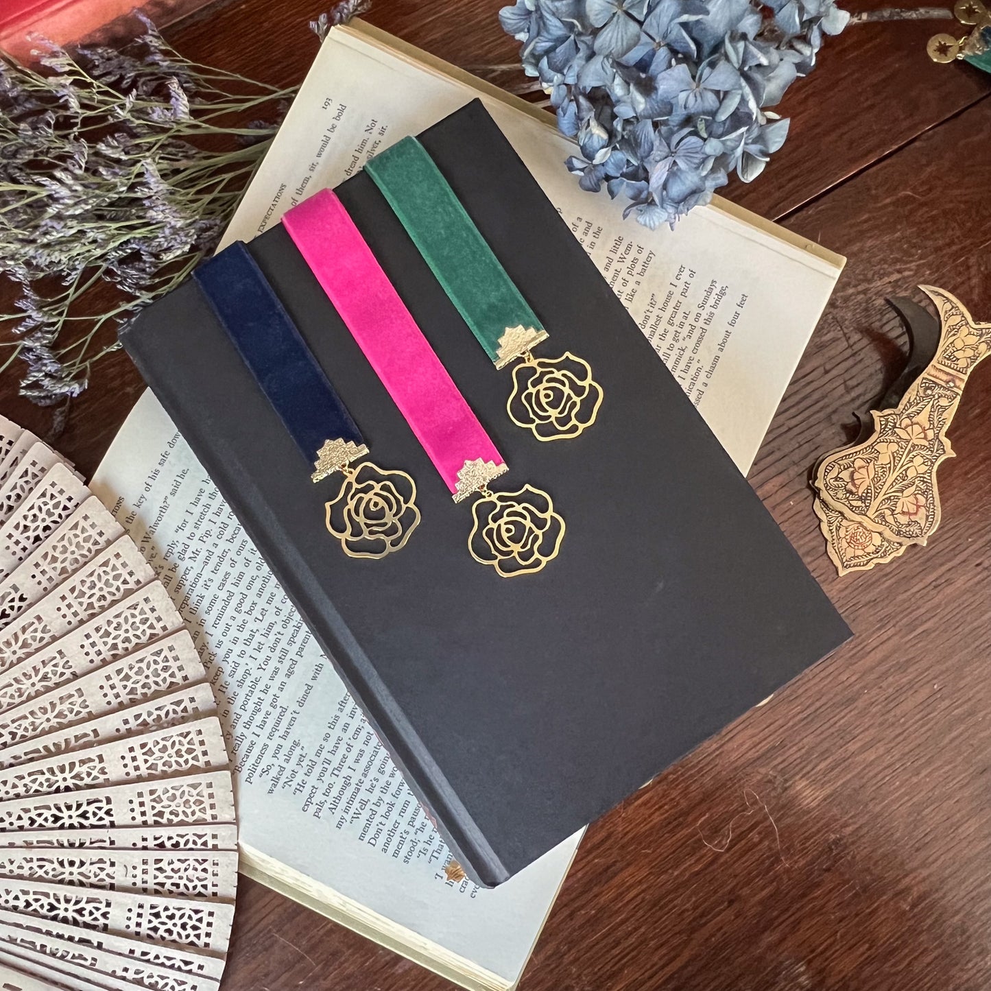 Rose Ribbon Bookmark